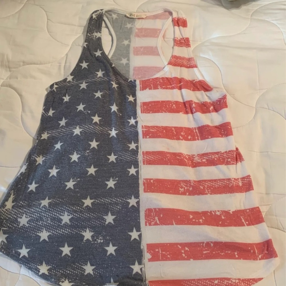 Patriotic Racerback Tank.
